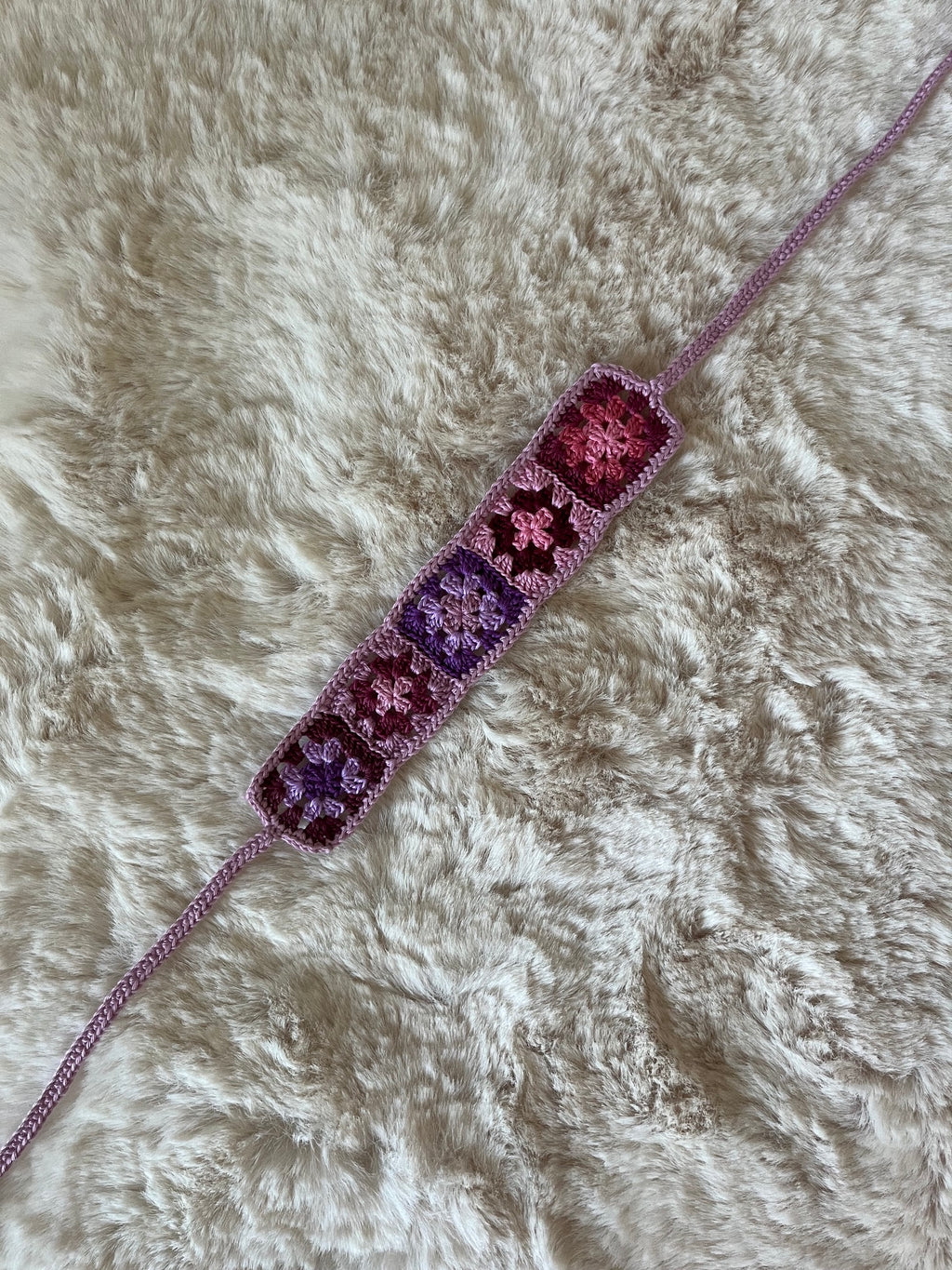Bandeau au crochet mini granny squares