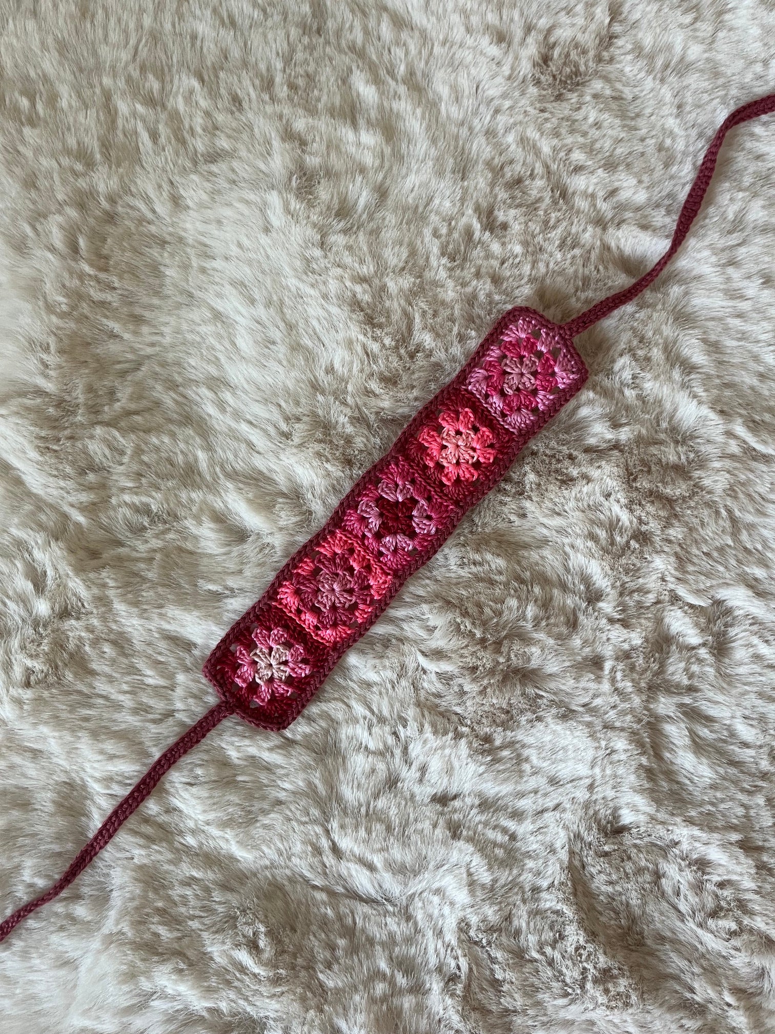 Bandeau au crochet mini granny squares