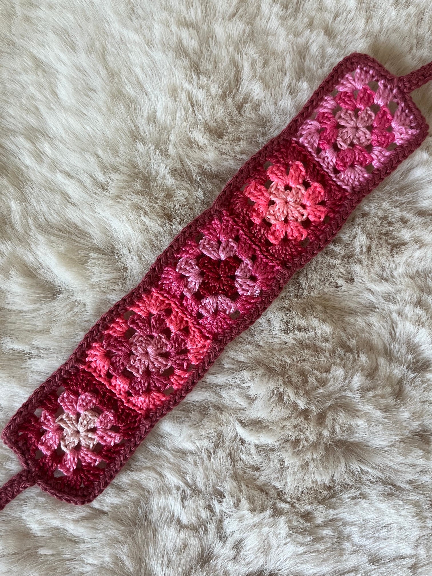 Bandeau au crochet mini granny squares