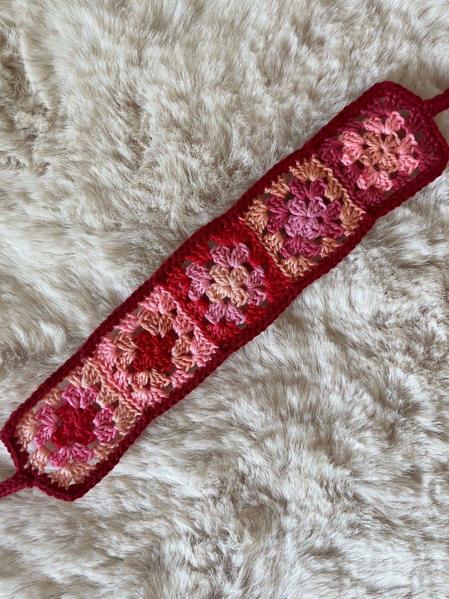 Bandeau au crochet mini granny squares