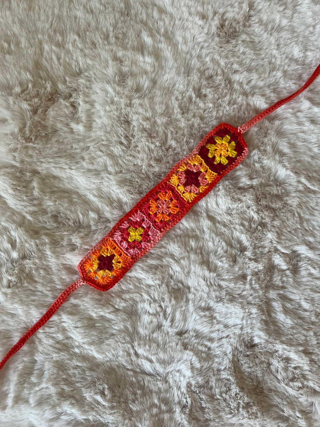Bandeau au crochet mini granny squares