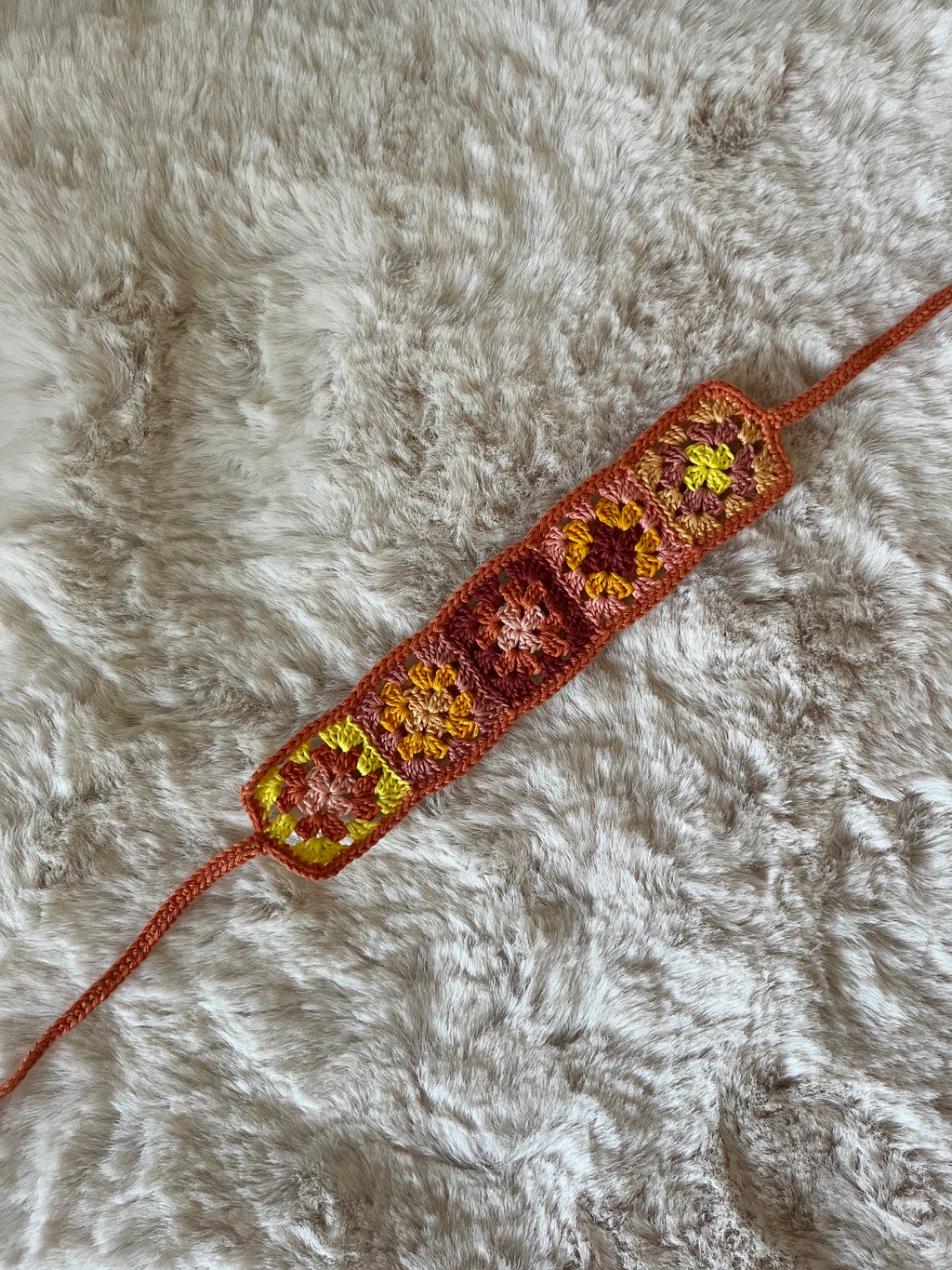 Bandeau au crochet mini granny squares