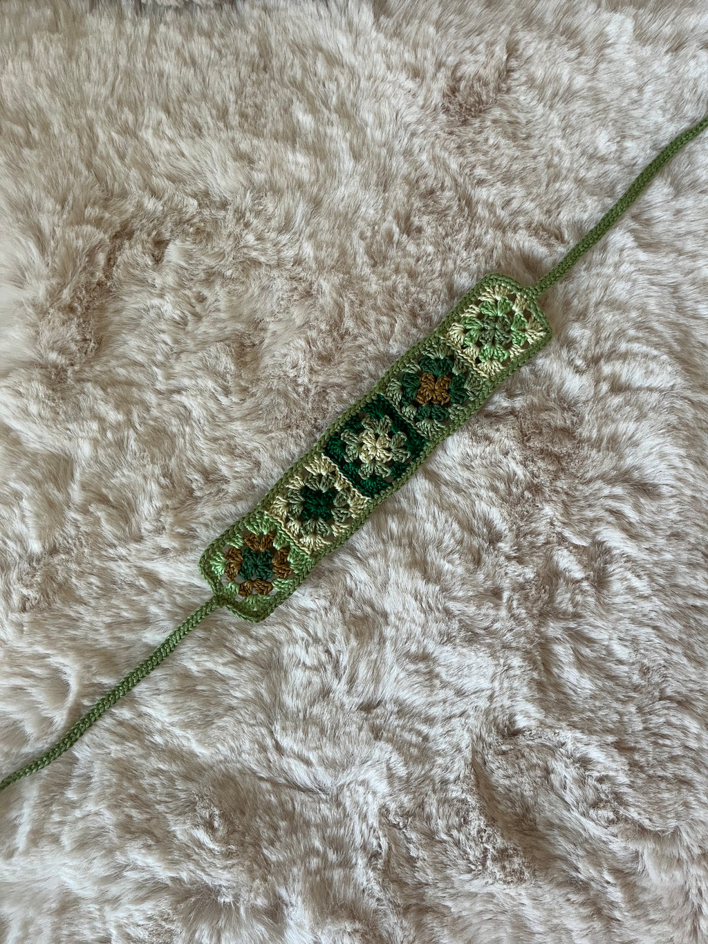 Bandeau au crochet mini granny squares