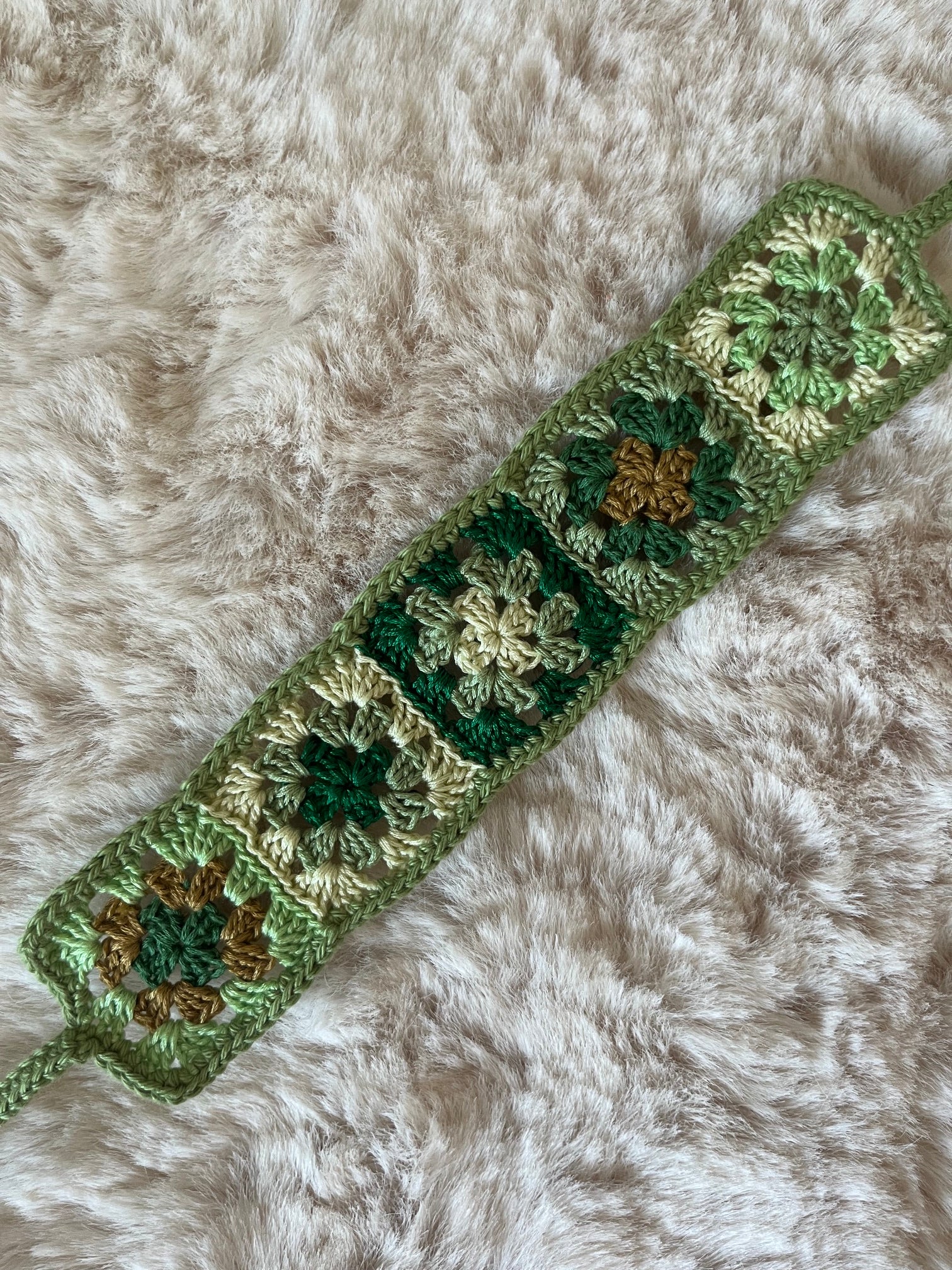 Bandeau au crochet mini granny squares